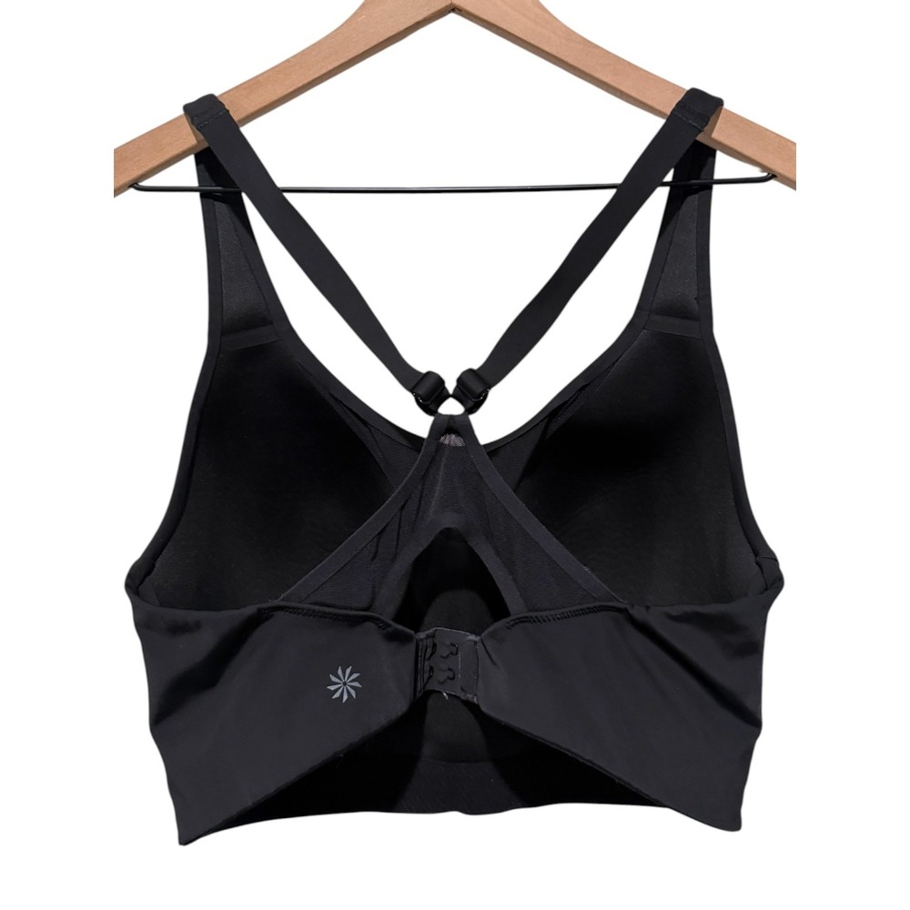 Athleta Advance Sports Bra 38DD Black Padded High Support Racerback Adjustable - Picture 2 of 3